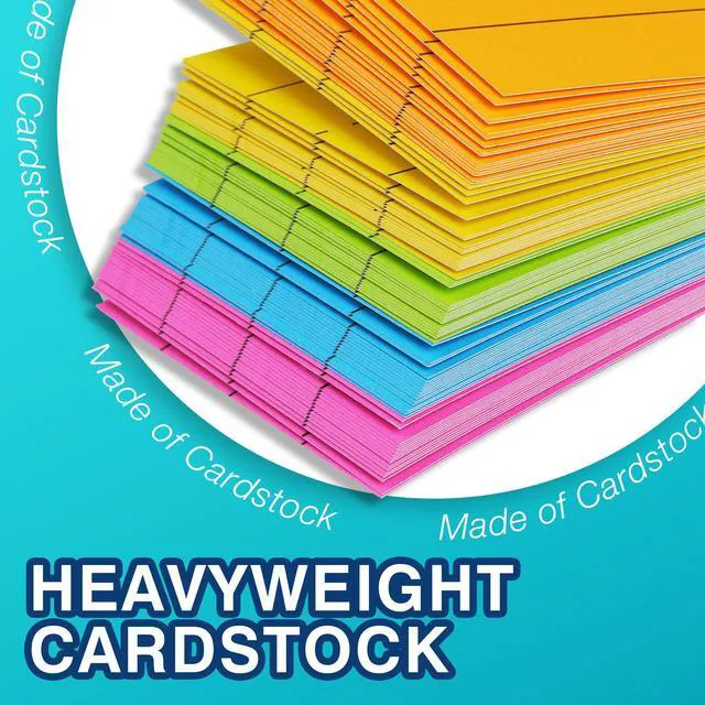Alt view image 2 of 7 - 3x24 Inch Colored Sentence Strips Cardstock, 5 Colors, Pack of 100 Heavyweight, Word Learning Strips, Handwriting Practice Tools, Teacher Supplies, Bright Colors