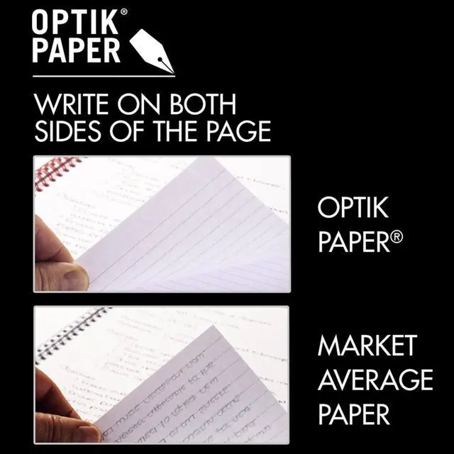 Alt view image 3 of 7 - Notebook, Business Journal, 11" x 8-1/2", 70 Sheets, Ruled, Optik Paper, Scribzee App, Hardcover, Wirebound, (K67030)