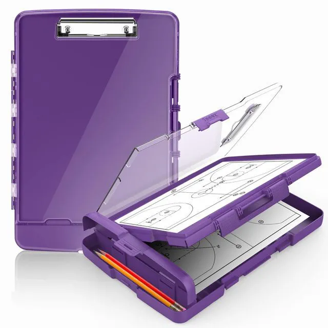 Main image of Original Clipboard with Dual Storage, Heavy Duty Clip Boards 8.5x11 Dual Compartment, Clearview, Dry Erase, High Capacity, Real Hinge, High Capacity, Pen Holder, Coach School & Office Supplies