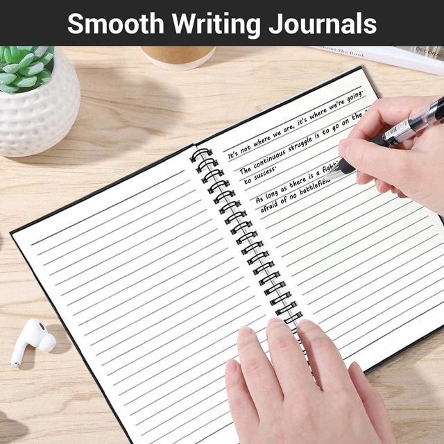 Alt view image 3 of 7 - 4Pack Spiral Notebook, 5.7x8.3 Small Notebooks for Work 120 Page Note Pads Multipack Blank Kraft A5 College Ruled Notebook Journal Spiral Bound for Writing Lined Notepad for Office School Journaling