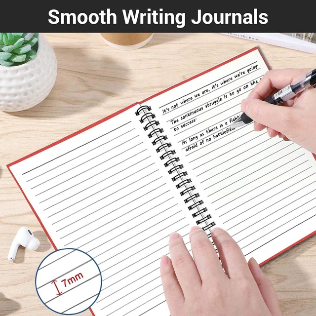 Alt view image 3 of 7 - 4Pack Spiral Notebook, 5.7x8.3 Small Notebooks for Work 120 Page Note Pads Multipack Blank Kraft A5 College Ruled Notebook Journal Spiral Bound for Writing Lined Notepad for Office School Journaling