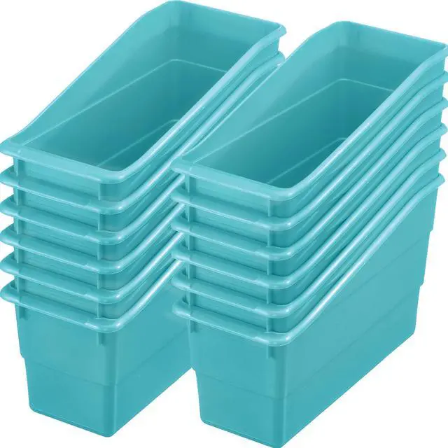 Main image of Durable Book & Binder Holders 12-Pack, Water Folder & File Plastic Holders Ideal for Narrow or Vertical Storage Needs, Instantly Color Code Your Classroom