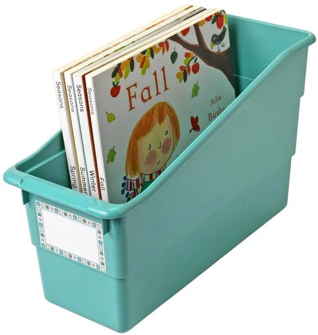 Alt view image 3 of 7 - Durable Book & Binder Holders 12-Pack, Water Folder & File Plastic Holders Ideal for Narrow or Vertical Storage Needs, Instantly Color Code Your Classroom