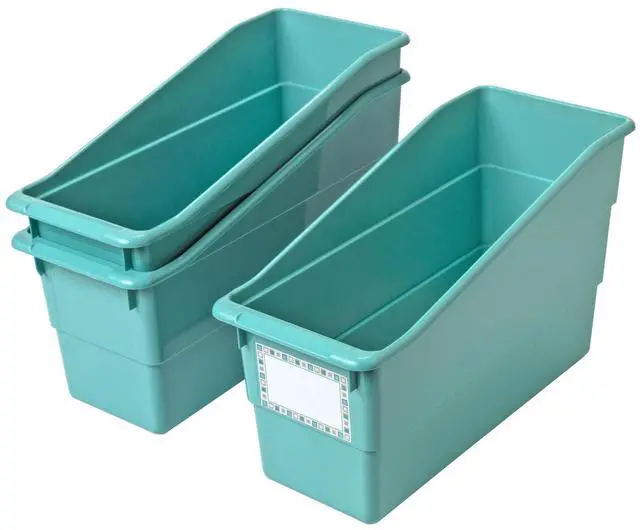 Alt view image 6 of 7 - Durable Book & Binder Holders 12-Pack, Water Folder & File Plastic Holders Ideal for Narrow or Vertical Storage Needs, Instantly Color Code Your Classroom