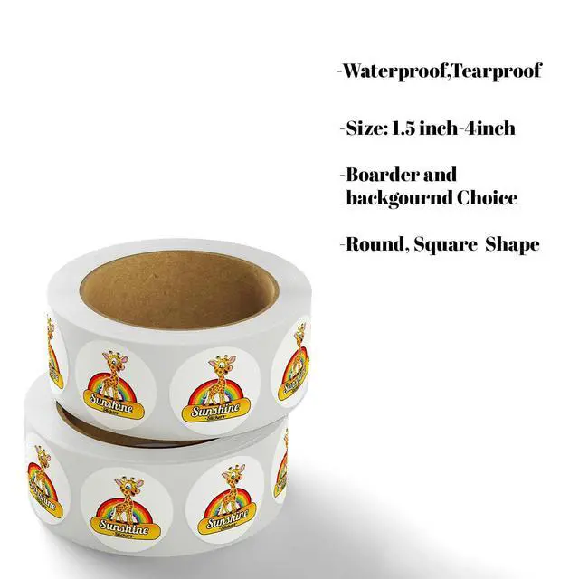 Alt view image 3 of 7 - Customize Your own Stickers/Labels with Any Design and Logo-Personalize Your Business stickers-50+ roll Variety of Shapes, Sizes, Backgrounds, and Text Options