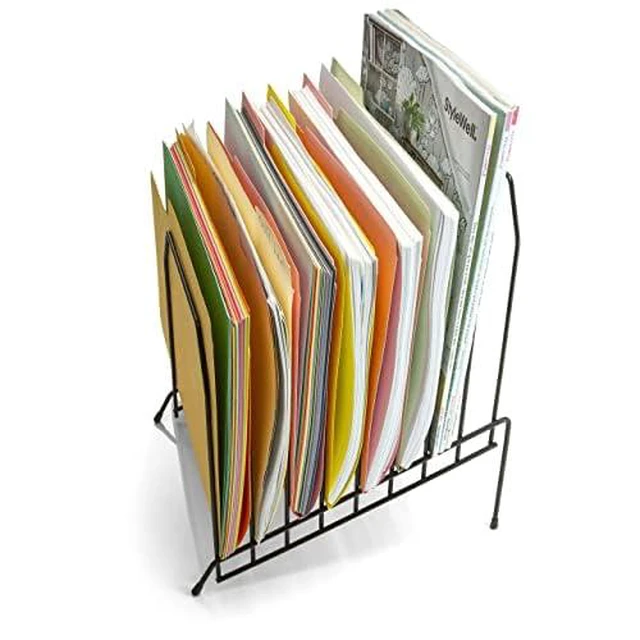 Alt view image 7 of 7 - Large Incline 8 Compartment Wire Caddy, Black, 8.5 x 10.375 x 12.625 Inches (Pack of 6)