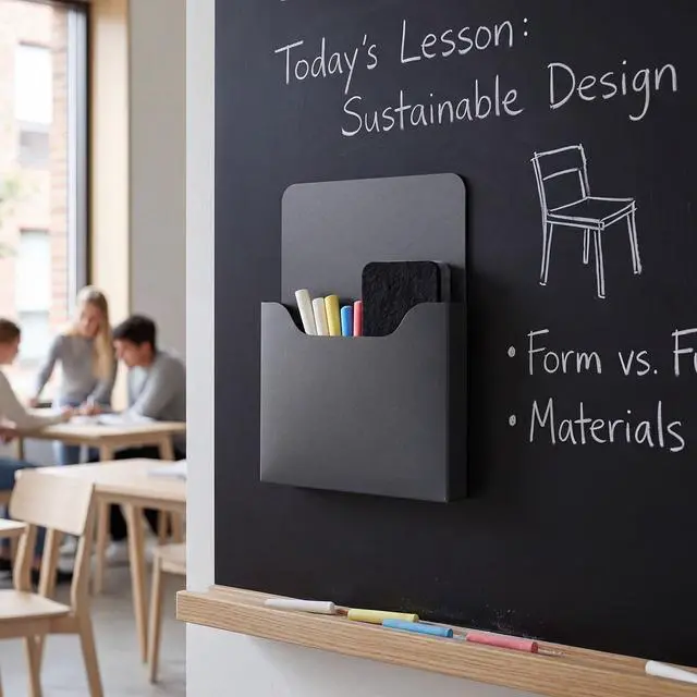 Alt view image 4 of 7 - 8 Pack Magnetic File Folder Holder for Whiteboard Classroom Storage 5"x7"x1.2" Hanging Magnetic Wall File Organizer, Refrigerator Magazine Holder, for Mail Letters Paper Desk Office