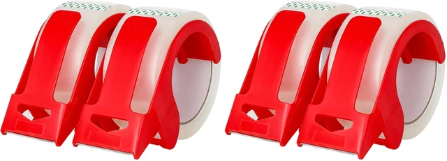 Main image of 4-Pack Clear Packing Tape with Dispenser-2.7mil x 1.88" x 55Y Heavy Duty Packing Tape for Moving Boxes-Moving Tape Strong Adhesive Packaging Tape