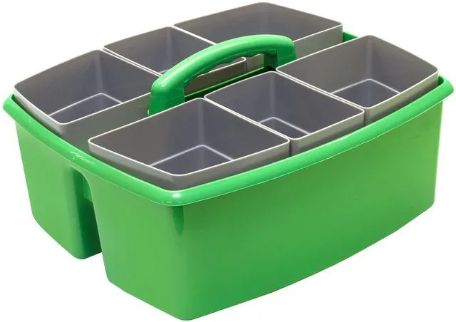 Alt view image 3 of 7 - Large Classroom Caddy with Cups, 13 x 11 x 6.575 Inches, Green, Case of 2 (00983U02C)