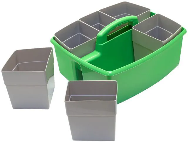 Alt view image 4 of 7 - Large Classroom Caddy with Cups, 13 x 11 x 6.575 Inches, Green, Case of 2 (00983U02C)