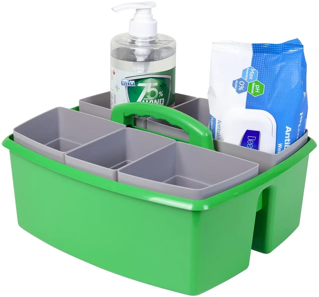Alt view image 6 of 7 - Large Classroom Caddy with Cups, 13 x 11 x 6.575 Inches, Green, Case of 2 (00983U02C)
