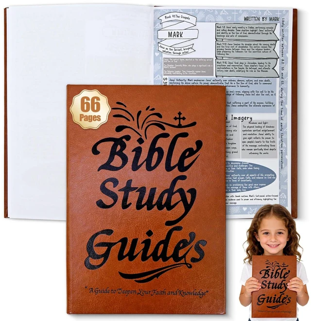 Main image of 66-Page Bible Study Guides and Devotional Journal with Daily Scripture Quotes, Prayer Prompts, Cross-References, and Reflection Guides - A Comprehensive Year-Long Plan and Christian Gift