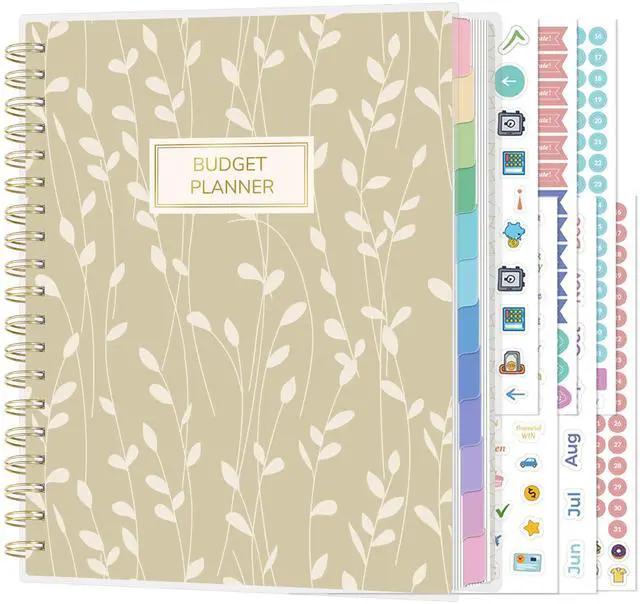 Main image of Budget Planner - Deluxe Monthly Budget Book with 12-Pockets for Bill Organizer