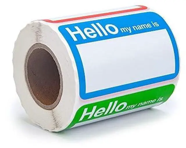 Alt view image 6 of 6 - L LIKED 400 Colors Hello Name Tags Stickers 3.5x2.25 for School Office Home (Pack of 2)