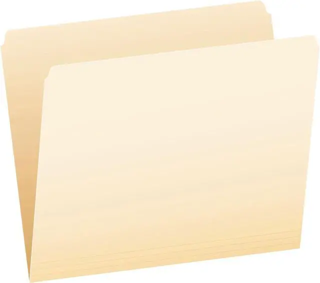 Main image of 752 File Folders,Straight Cut,Top Tab,Letter,Manila (Box of 100),Natural,(Pack of 5)
