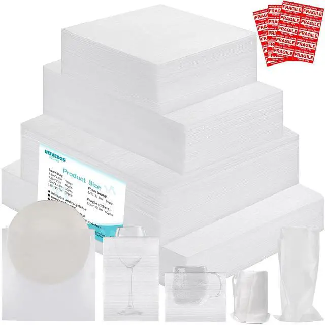 Main image of Dish Packing Supplies for Moving,320 Moving Supplies 4 Sizes (16 x 12", 12 x 12", 12 x 7.8", 7.8 x 7.8"),with 60 Fragile Stickers,High density thicker Cushion Foam for Plate Packing Shipping Storage