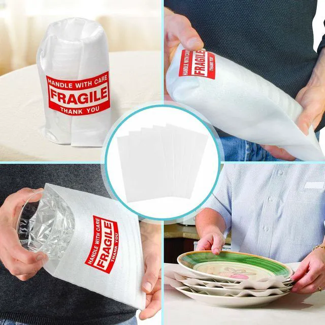 Alt view image 4 of 7 - Dish Packing Supplies for Moving,320 Moving Supplies 4 Sizes (16 x 12", 12 x 12", 12 x 7.8", 7.8 x 7.8"),with 60 Fragile Stickers,High density thicker Cushion Foam for Plate Packing Shipping Storage