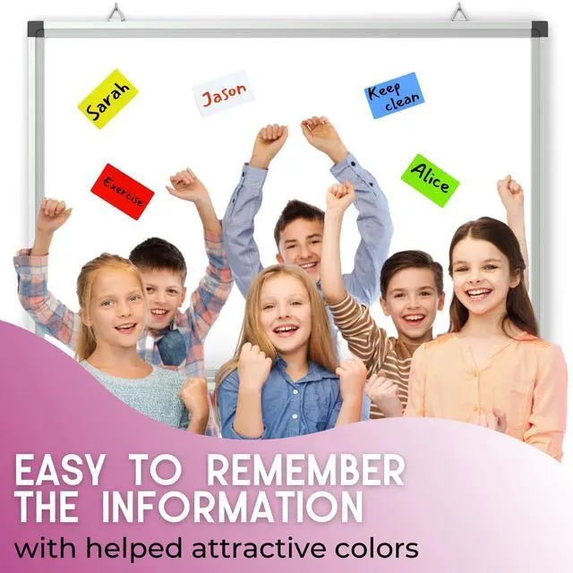 Alt view image 6 of 7 - Availey 30 Pieces (3 x 5) - Full Colored Magnetic Dry Erase Labels - Reusable Strips for Classroom Home Office Garage Refrigerator Blank Writable Erasable Cards Name Tags Students Locker Shelf