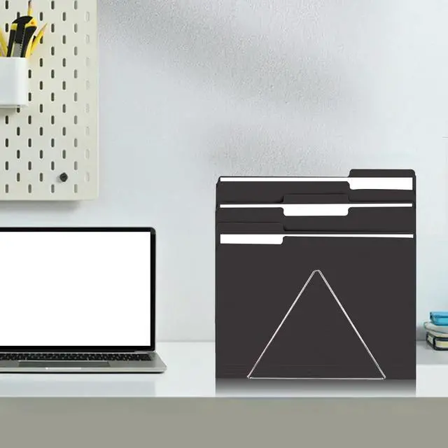Alt view image 7 of 7 - File Folder, 150 Pack 1/3 Cut Tab File Folders Letter Size, Black Folders for Dcouments, Folders with Tab Great for Organizing and Easy File Storage