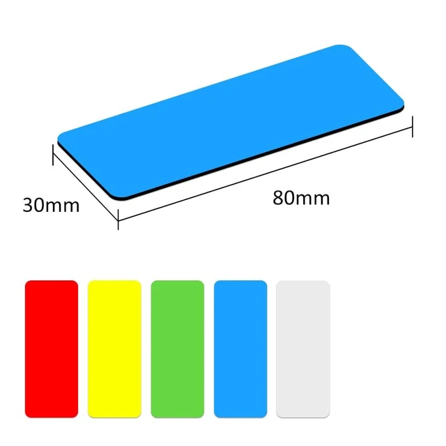 Alt view image 4 of 7 - Dry Erase Magnetic Labels 3.1x1.2 Inch, Reusable Magnetic Labels for Whiteboards Locker School Classroom Office Home,Pack of 40