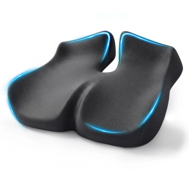 Main image of Extra Large Seat Cushion for Sciatica & Tailbone Pain Pressure Relief Coccyx Cushion for Office Chair, Car Seat, Wheelchair, and Long Sitting Sciatica Pain Relief Pillow