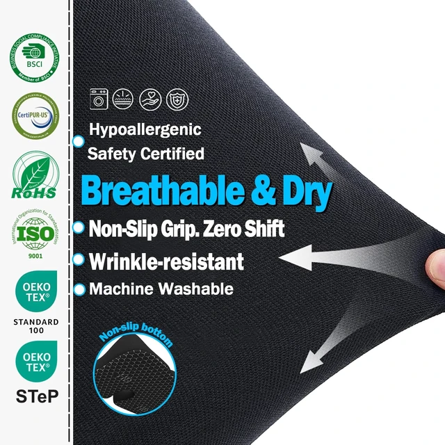 Alt view image 7 of 7 - Extra Large Seat Cushion for Sciatica & Tailbone Pain Pressure Relief Coccyx Cushion for Office Chair, Car Seat, Wheelchair, and Long Sitting Sciatica Pain Relief Pillow