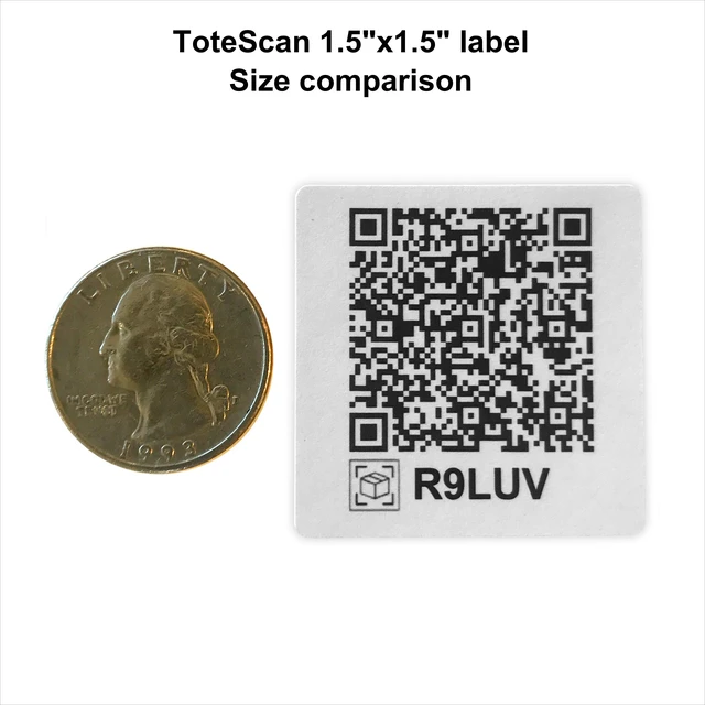 Alt view image 7 of 7 - Intelligent QR Labels for Organization/Moving/Storage (48 Unique Labels, 1.5"x1.5")