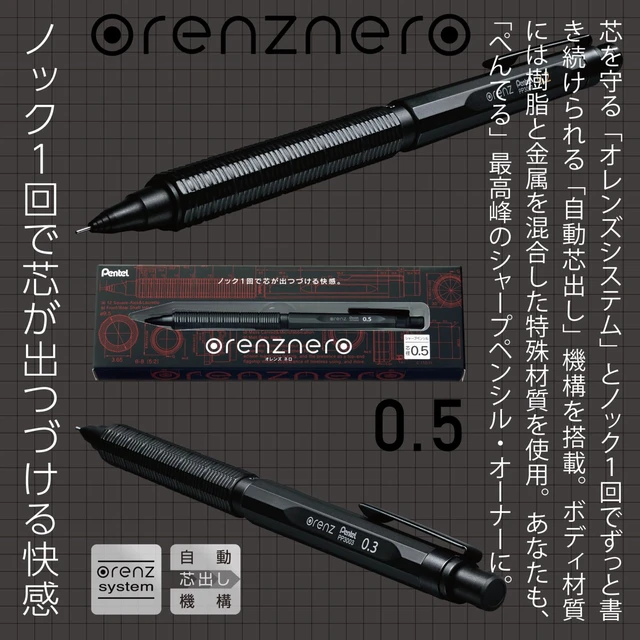 Alt view image 4 of 7 - Orenznero 0.5mm Mechanical Pencil with Auto Lead Feed Feature