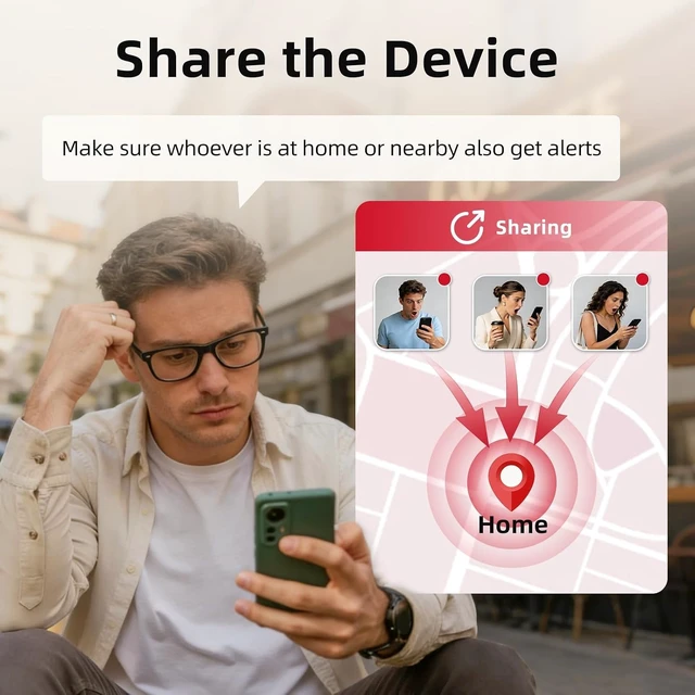 Alt view image 4 of 7 - Wi-Fi Wireless Caregiver Pager Call Button for Elderly at Home, APP Emergency Alert Fall Help System for Seniors, Patients/Disabled Monitoring at Home