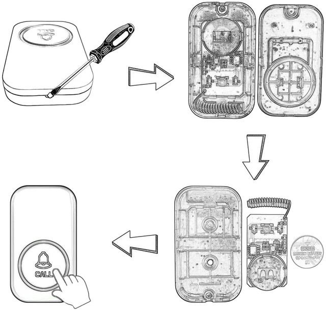Alt view image 7 of 7 - FullHouse Caregiver Pager Wireless Emergency Call Button for Elderly 1000+ Feet Range, Senior Alert Button to Call Family, Monitoring Calling System for Patient/Disabled at Home, IP55 Waterproof