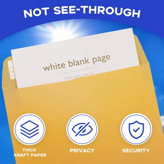 Alt view image 4 of 7 - 100 Pack 12x15.5 inch Manilla Envelopes Peel & Seal Closure, For Mailing Homemade Items, Legal Size Letters, 11 x 14 Documents, Tax Records, Yellow