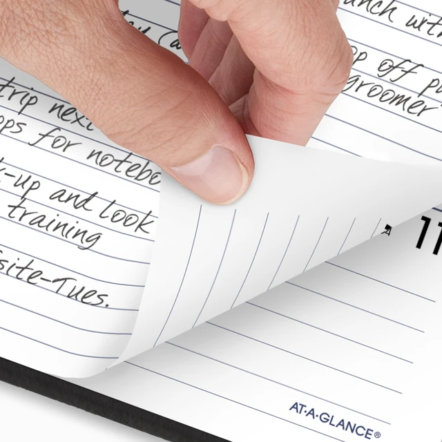 Alt view image 4 of 7 - 2026 Planner, Weekly & Monthly, 7" x 8.75", Medium, Refillable, Executive, DayMinder, Black (G5450026)