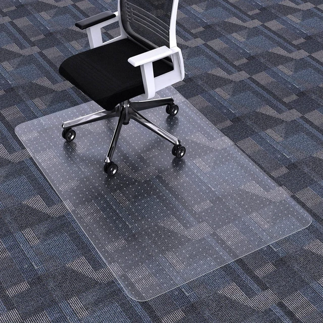 Main image of Office Chair Mat for Carpet, 30" x 48" Clear Floor Protector, Transparent Under Desk Mats for Office, Home and Gaming Floors (Rectangle)