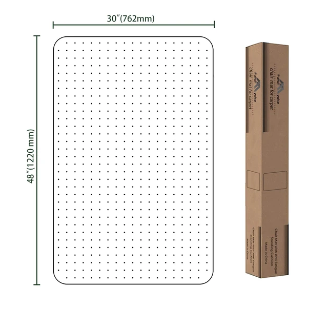 Alt view image 6 of 7 - Office Chair Mat for Carpet, 30" x 48" Clear Floor Protector, Transparent Under Desk Mats for Office, Home and Gaming Floors (Rectangle)