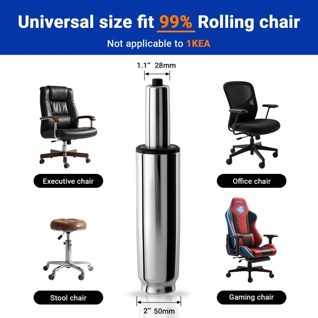 Alt view image 7 of 7 - 8.4-10.9 Inches Office Chair Cylinder Replacement, TOP-Activated Heavy Duty 1000lbs Class 4 Hydraulic Lift, Universal Pneumatic Piston Fit for Desk/Gaming Chairs, not for SIDE-ACTIVATED