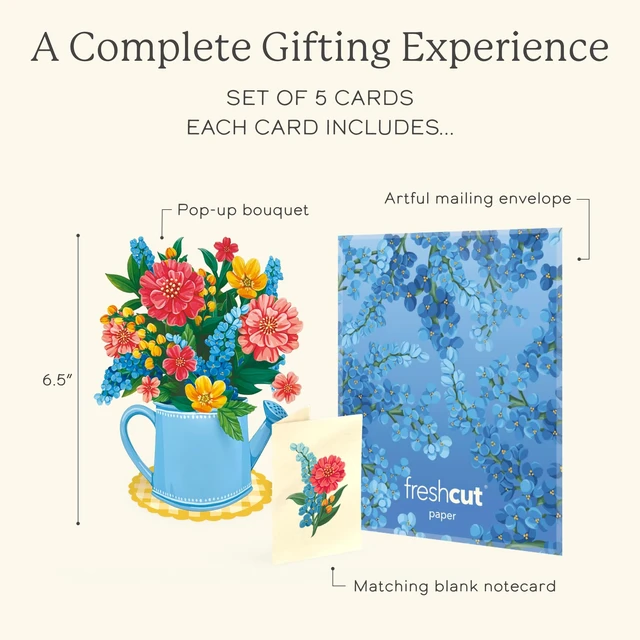Alt view image 4 of 7 - Mini Thank You Blooms Boxed Set of 5 Includes Note Cards & Envelopes Mini Gift Box for Teacher, Hostess & More, Coworker Gifts