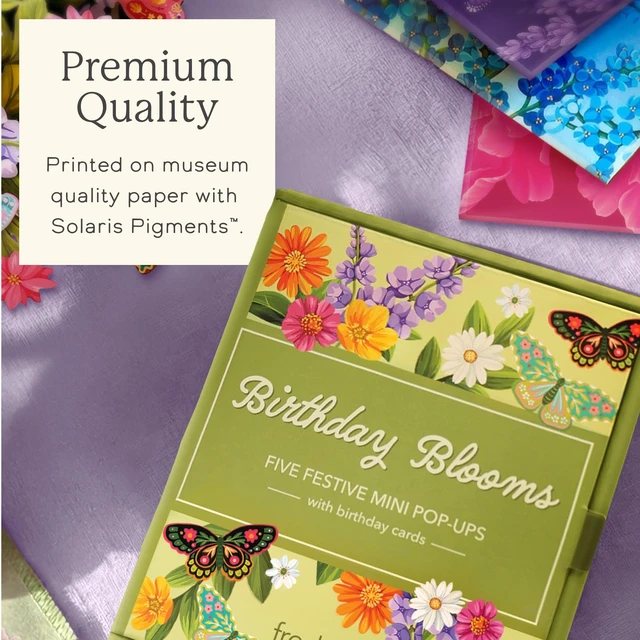 Alt view image 5 of 7 - Mini Birthday Blooms Boxed Set of 5 Includes Note Cards & Envelopes Mini Gift Box for Birthday Cards, Women's Birthday, & More