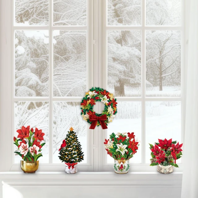 Alt view image 3 of 7 - Mini Holiday Collection Boxed Set of 5 Holiday Collection, 6 inch Mini Sized Paper Flower Bouquet 3D Popup Greeting Cards, Holiday Card, Blank Notecards & Envelopes