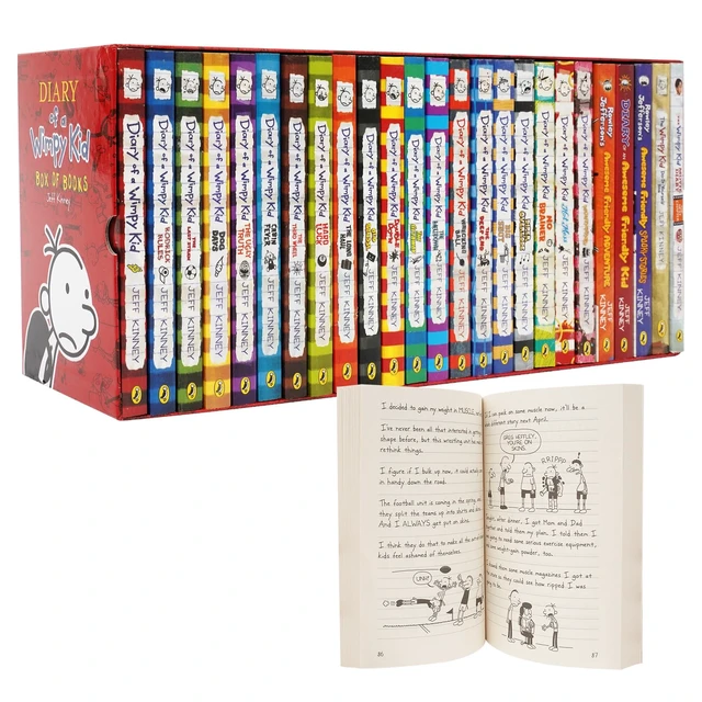 Alt view image 2 of 7 - Libray of a Wimmppy Kid Series 1-25 Complete Reading Collection Box Set