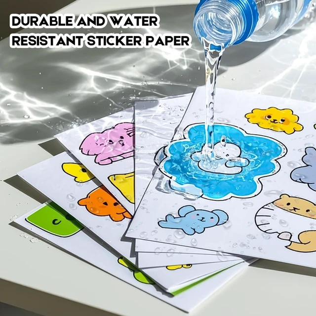 Alt view image 5 of 7 - Printable Vinyl Sticker Paper, 8.5 x11 Glossy White 120 Sheets Waterproof for Inkjet Printers, Compatible with Cricut, Quick Dry, Tear Resistant, Vivid Colors for DIY Crafts&Labels