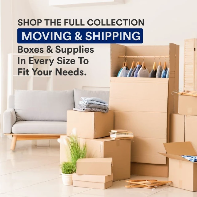 Alt view image 5 of 6 - Moving Boxes Medium 18"L x 15"W x 15"H 10-Pack - Multi-Depth Corrugated Cardboard for Shipping, Mailing, Packing, Packaging and Storage
