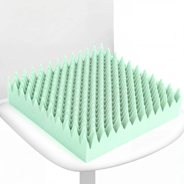Main image of 1 Pcs Egg Foam Pad Eggs Chair Cushion to Relieve Back Foam Christmas Seat Cushion Chair Accessories Pad for Office Recliner Wheelchair Home Car (Egg,Light Green)