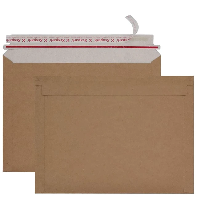 Main image of 25 Pack Brown Kraft Rigid Mailers, 9.5x12.5 inches Self Seal Photo Document Mailers Premium Cardboard Keep Flat Envelopes for Photos, Pictures, Papers, Files, CD