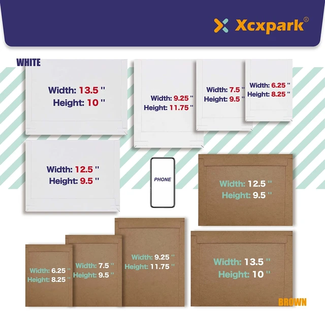 Alt view image 3 of 7 - 25 Pack Brown Kraft Rigid Mailers, 9.5x12.5 inches Self Seal Photo Document Mailers Premium Cardboard Keep Flat Envelopes for Photos, Pictures, Papers, Files, CD