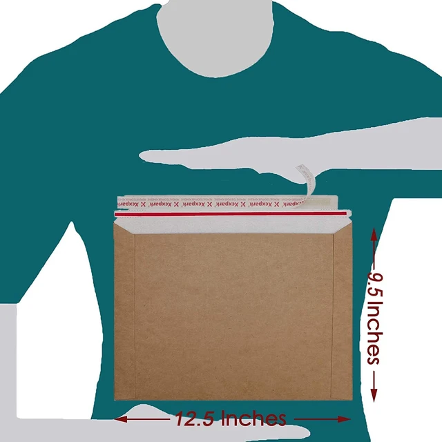 Alt view image 4 of 7 - 25 Pack Brown Kraft Rigid Mailers, 9.5x12.5 inches Self Seal Photo Document Mailers Premium Cardboard Keep Flat Envelopes for Photos, Pictures, Papers, Files, CD