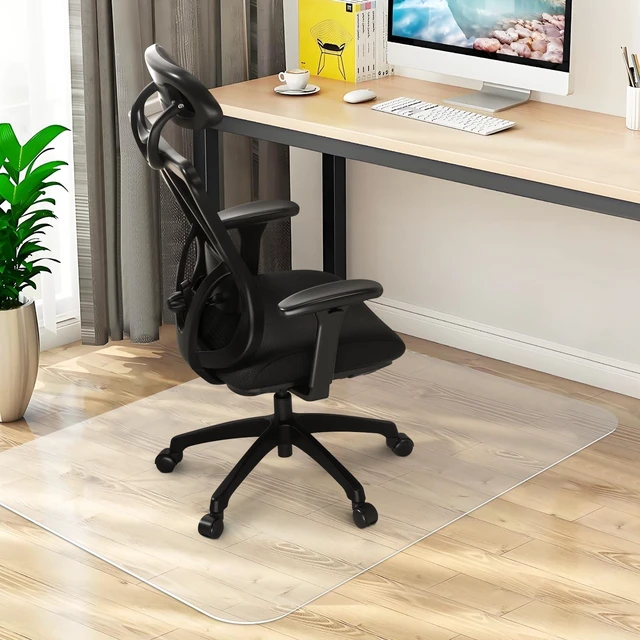 Main image of Chair Mat for Hard Wood Floors - Heavy Duty Floor Protector - Easy Clean (47''×59'')