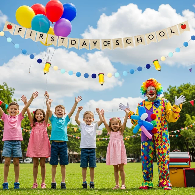 Alt view image 6 of 6 - 4 Pcs 9.84 ft First Day of School Banners Decorations Set, Felt Pencil Ball Garland Colorful Pompom Garland Bunting Burlap Flag Banner for Classroom Back to School Backdrop(Gradient Blue)