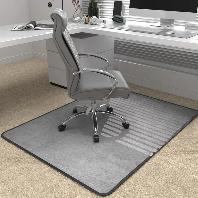 Main image of Heavy Duty Office Chair Mat for Carpet and Hardwood Floor Bohemian Desk Chair Mat Rug 36'' x 48'' Corduroy Surface Floor mats for Office Home