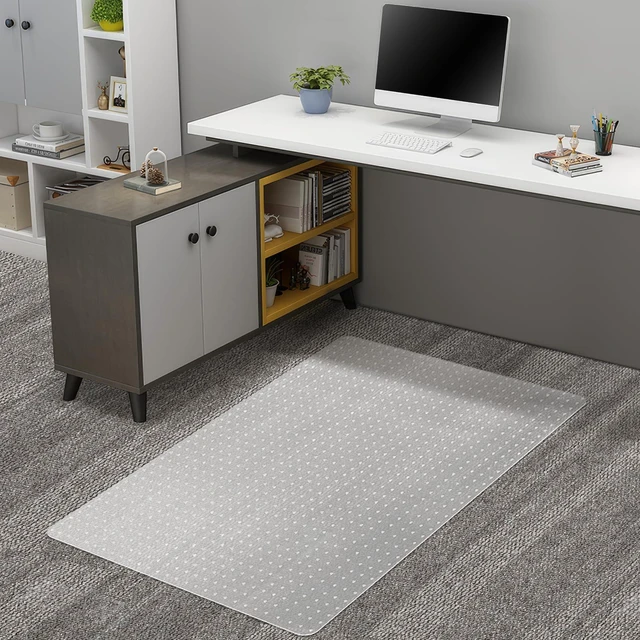 Main image of Office Chair Mat for Carpet Large Desk Chair Mat for Carpeted Floors Floor Mat for Office Chair on Low, Standard and No Pile Carpeted Floors Durable Carpet Protector Mat (36x 55'' Rectangle)