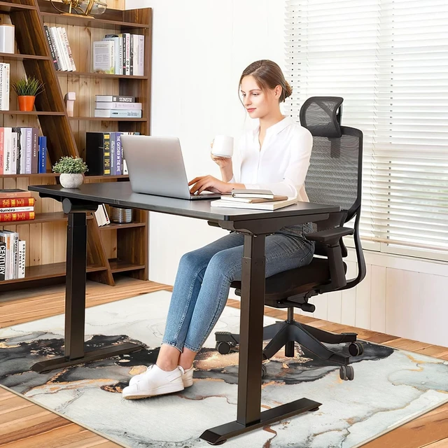 Alt view image 5 of 7 - Office Chair Mat for Hardwood/Tile Floor, 36"x48" Desk Chair Mat for Office Gaming, Under Desk Rug for Rolling Chair, Anti-Slip Computer Chair Mats, Low-Pile Carpet Protector Rug